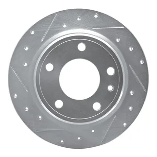 R1 Concepts EDZ-31026L Brake Rotor Drilled and Slotted Silver